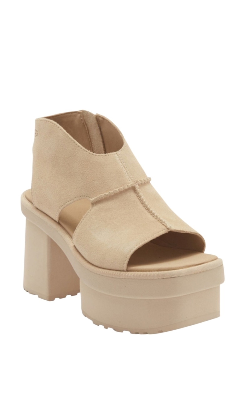Size 9, 10 & 12 Newest UGG Cream Comfy Platform Heels Sandals